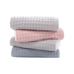Honeycomb Waffle Weave Cotton Towel - Ultra Absorbent Face and Bath Towel