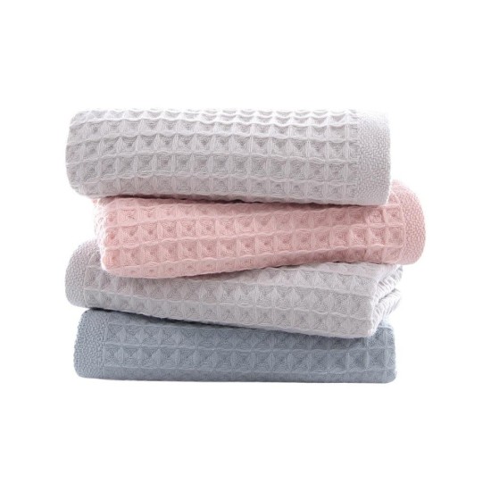 Honeycomb Waffle Weave Cotton Towel - Ultra Absorbent Face and Bath Towel