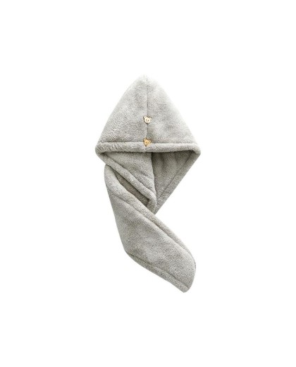 Super Absorbent Double-Layer Coral Fleece Hair Towel for Women - Quick-Dry Microfiber Bath Towel Cap with Cute Cartoon D