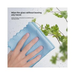 Streak-Free Glass Cleaning Cloth with Fish Scale Texture, Super Absorbent and Lint-Free